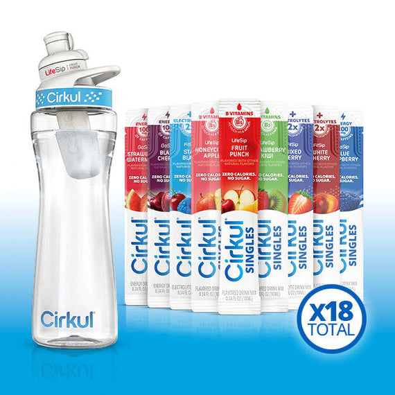 22oz. Plastic Bottle & LifeSip® Fruit Punch O3